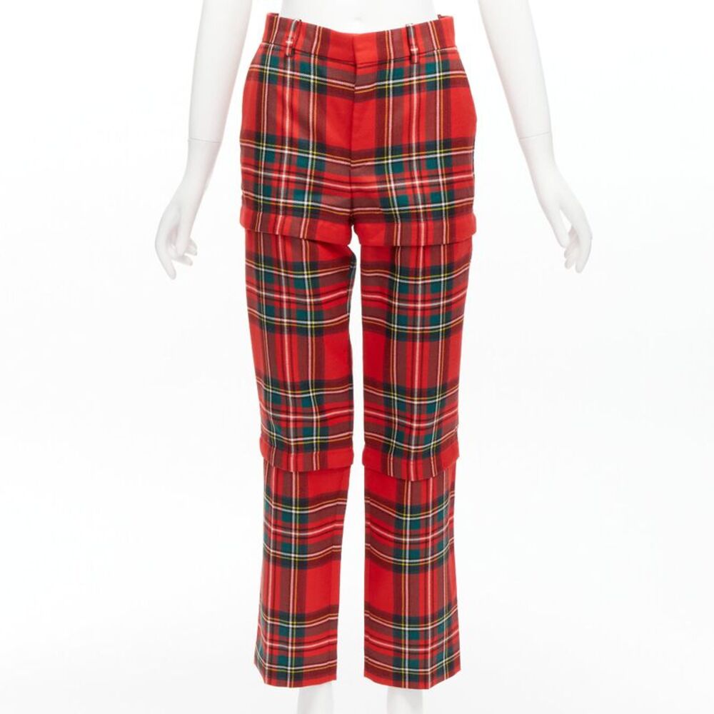 Balenciaga 2017 Punk Plaid Zipper Pants
